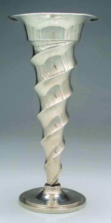Sterling Hollowware Sterling Trumpet Vase by Frederick D. Clark-1