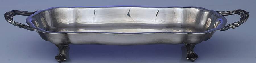 7733 (Silverplate, Hollowware) Plated Footed Bread Tray by F B Rogers-1