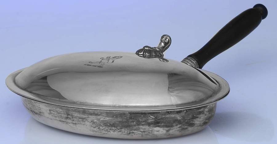 88 (Silverplate, Hollowware) Silent Butler with Hinged Lid by F B Rogers-1