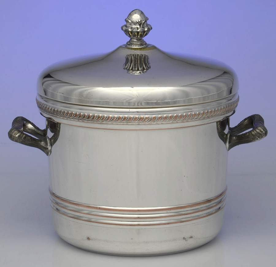 114 (Silverplate, Hollowware) Ice Bucket & Lid by F B Rogers-1