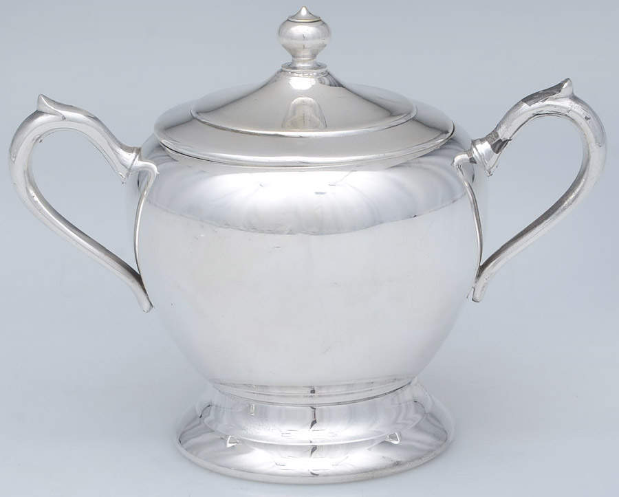 1087 (Silverplate, Hollowware) Sugar Bowl with Lid by F B Rogers-1