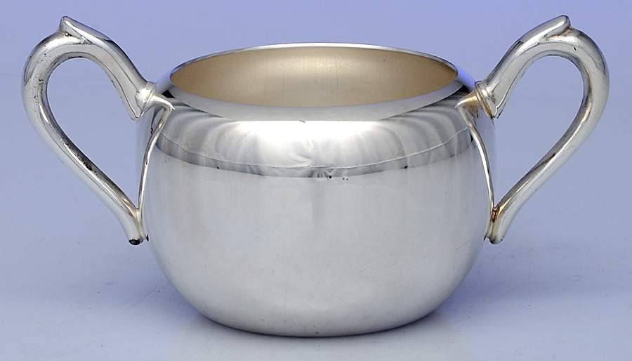 1087 (Silverplate, Hollowware) Silverplate Open Sugar Bowl by F B Rogers-1