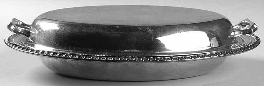 605 (Silverplate, Hollowware) 12" Oval Double Vegetable by F B Rogers-1