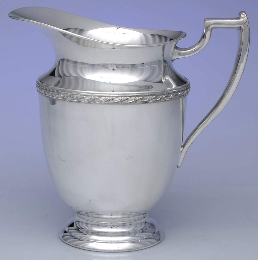 605 (Silverplate, Hollowware) Silverplate Water Pitcher by F B Rogers-1