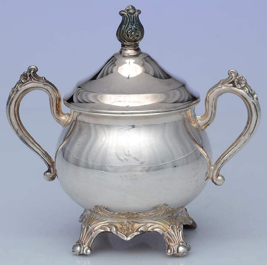 2305 (Silverplate Hollowware) Sugar Bowl & Lid by F B Rogers-1