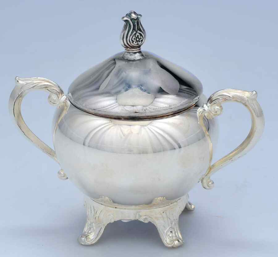 1224 (Silverplate, Hollowware) Sugar Bowl & Lid by F B Rogers-1