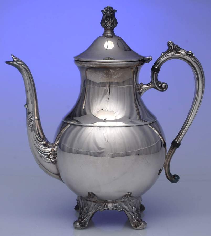 1224 (Silverplate, Hollowware) Silverplate Coffee Pot by F B Rogers-1