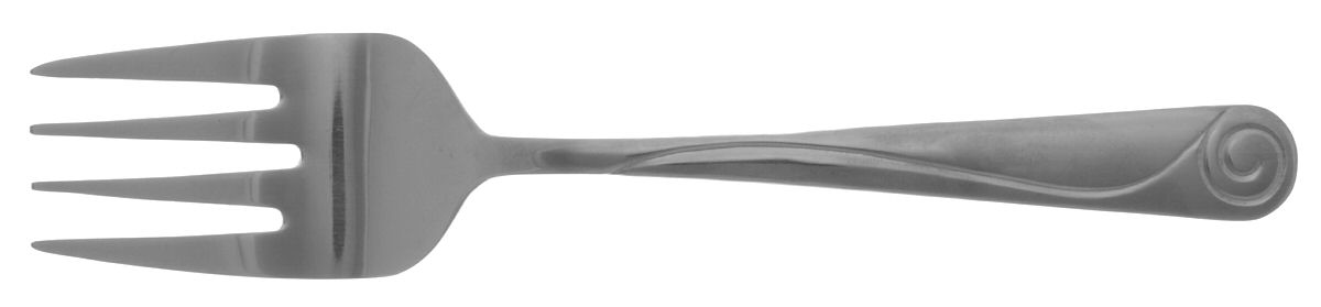 Swirl (Stainless) Medium Solid Cold Meat Serving Fork by Farberware-1