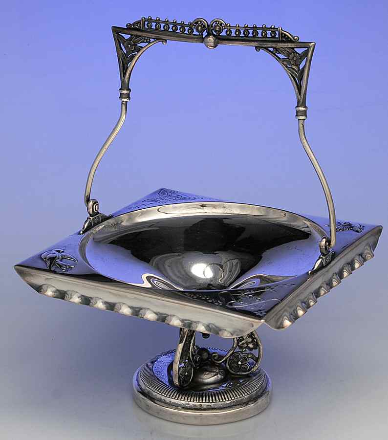 951 (Silverplate, Hollowware) Footed Handled Cake Basket by F B Rogers-1