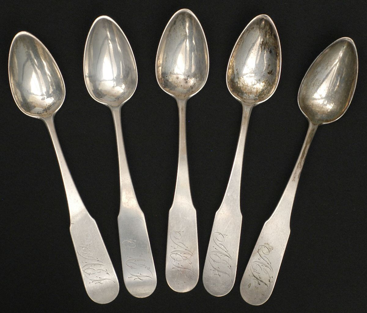 Coin Silver Flatware Tea/Five O'Clock Spoon - Set of 5 by Francis Bassett-1
