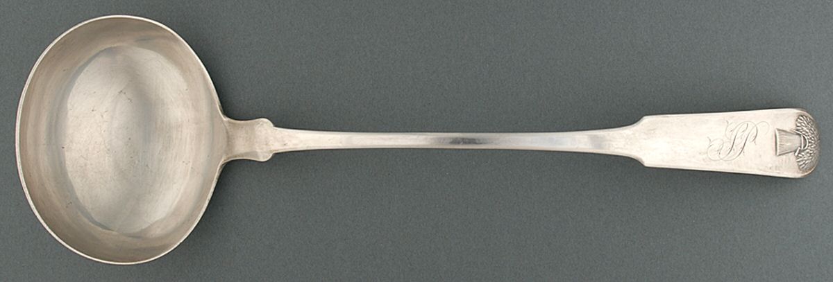 Sheaf of Wheat (Coin) Solid Soup Ladle by Frederick Marauand-1