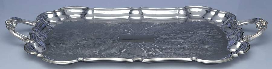 6377 (Silverplate, Hollowware) 19" Waiter Tray by F B Rogers-1