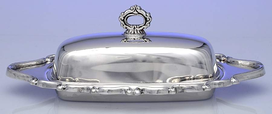 9058 (Silverplate, Hollowware) 1/4 Pound Covered Butter Dish by F B Rogers-1