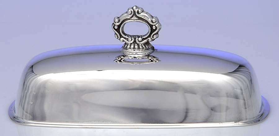 9058 (Silverplate, Hollowware) 1/4 Lb Butter Lid by F B Rogers-1