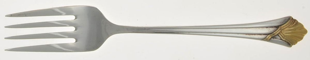 FTU16GA (Silverplate, Gold Accent) Individual Salad Fork by Fortunoff-1