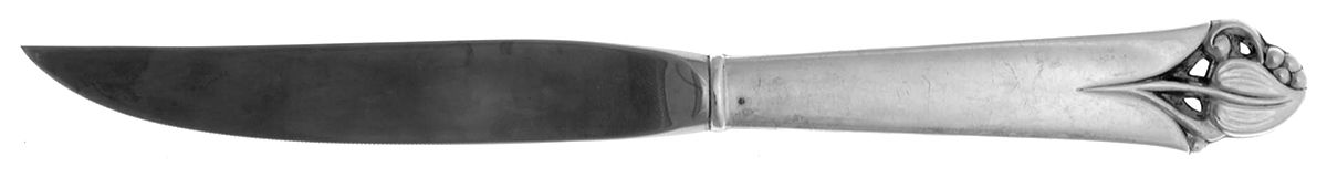 Woodlily (Sterling, 1945, Glossy) Individual Steak Knife Hollow Handle by Frank Smith-1