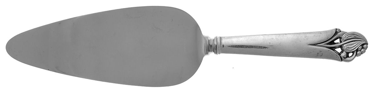 Woodlily (Sterling, 1945, Glossy) Pie Server with Stainless Blade by Frank Smith-1