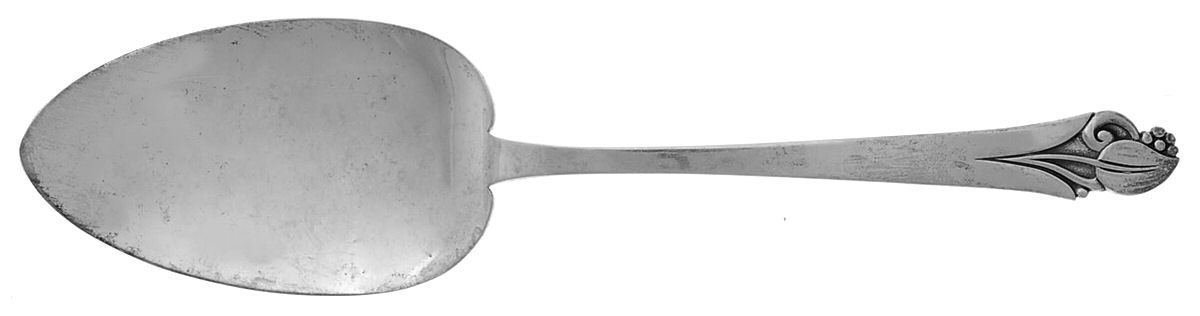 Woodlily (Sterling, 1945, Glossy) Large Solid Pie Knife by Frank Smith-1