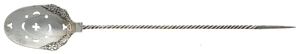 FSS21 (Sterling) Pierced Mote Serving Spoon with Pointed Tip by Frank Smith-1