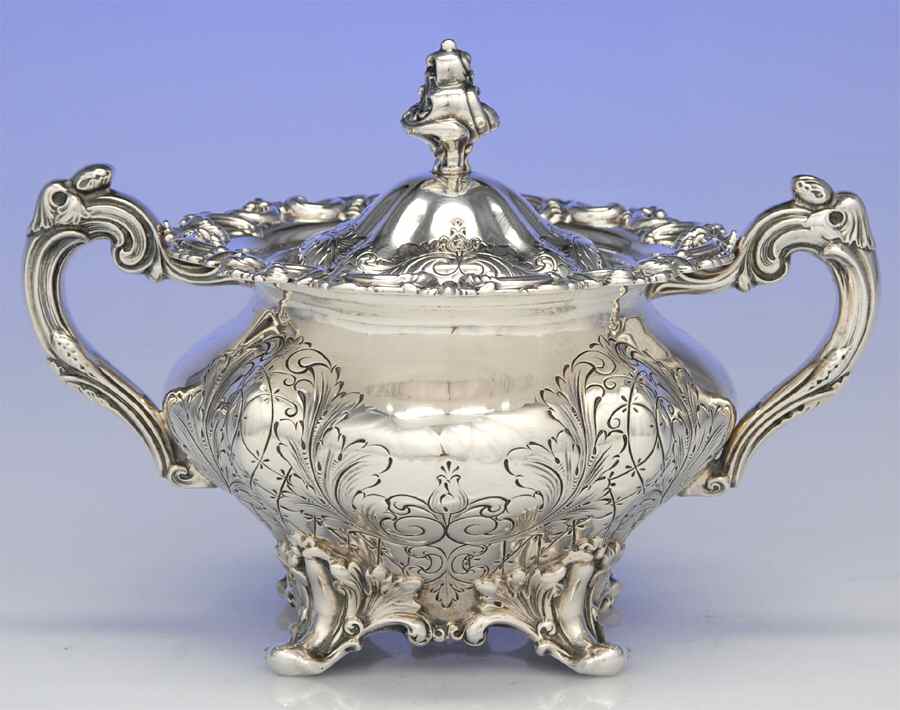 2830 (Sterling, Hollowware) Sugar Bowl & Lid by Frank Smith-1