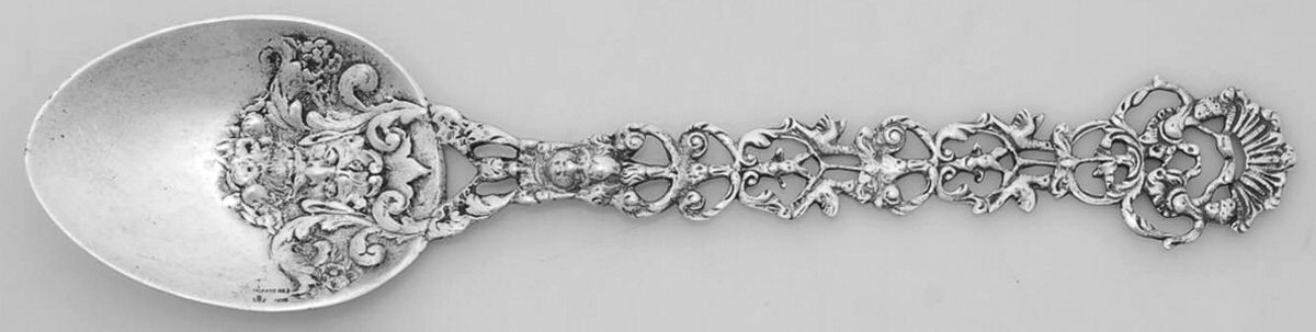 800  Flatware Solid Serving Spoon by Fratelli Coppini-1