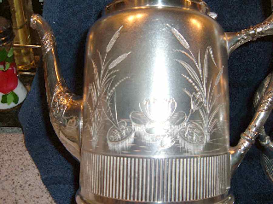 1216 (Silverplate, Hollowware) Silverplate Coffee Pot by F B Rogers-1