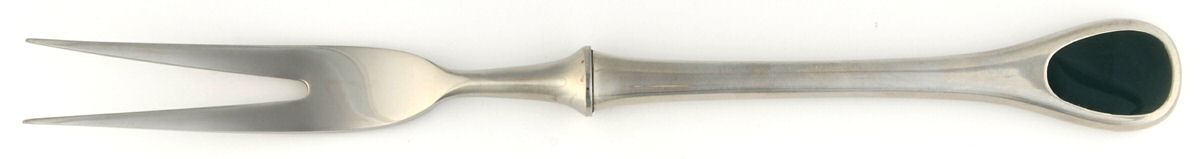 Happy Day-Dark Green (Stainless) Small Steak Carving Fork with Stainless Prongs by Furst Furosil-1