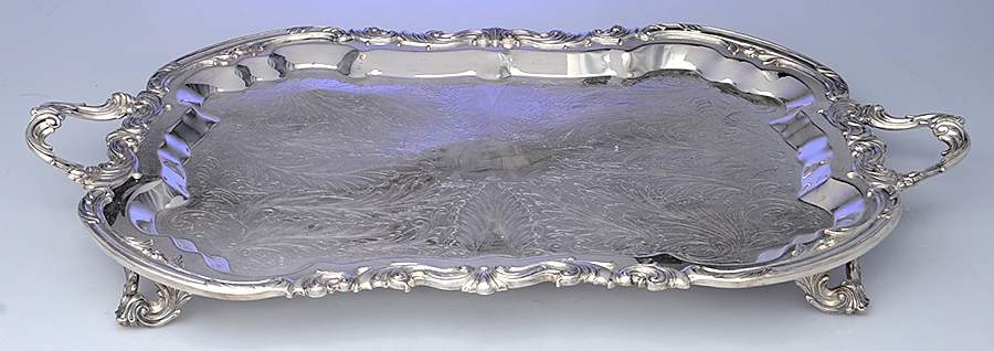 2352 (Silverplate, Hollowware) 24" Waiter Tray by F B Rogers-1