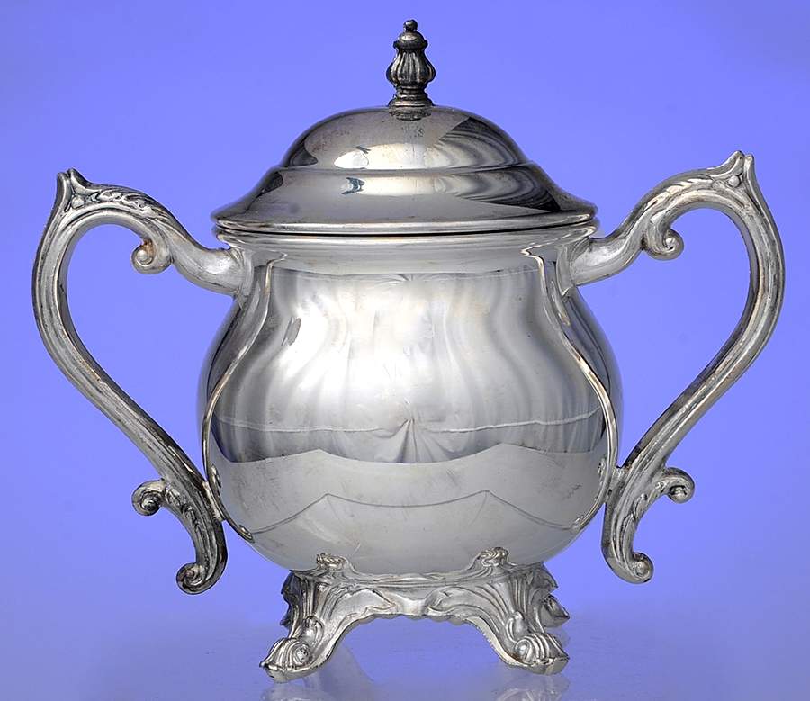 2352 (Silverplate, Hollowware) Sugar Bowl & Lid by F B Rogers-1