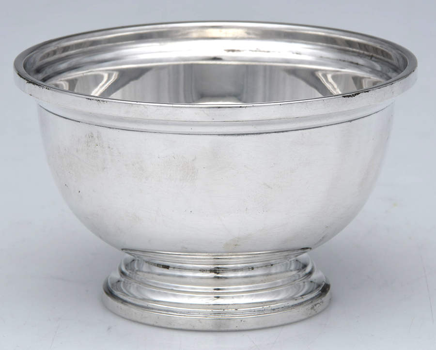 9401 (Sterling, Hollowware) Mini Open Sugar Bowl by Fisher Silversmiths-1
