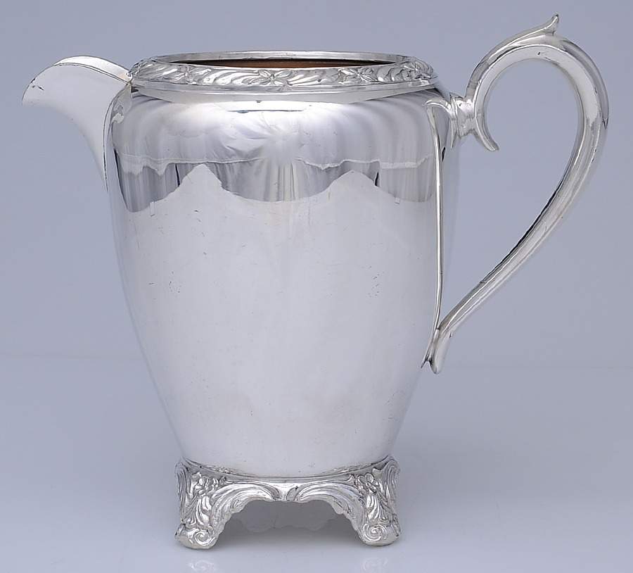 4560 (Silverplate, Hollowware) Plated Water Pitcher with Ice Lip by F B Rogers-1