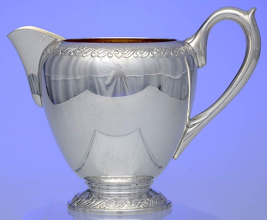 400-Floral (Sterling, Hollowware) Creamer by F B Rogers-1