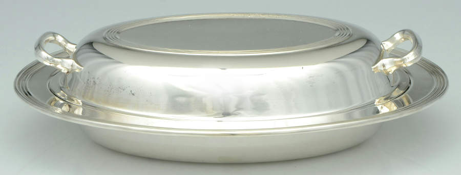 2905 (Silverplate, Hollowware) (2 Pc) 11" Oval Double Vegetable by F B Rogers-1