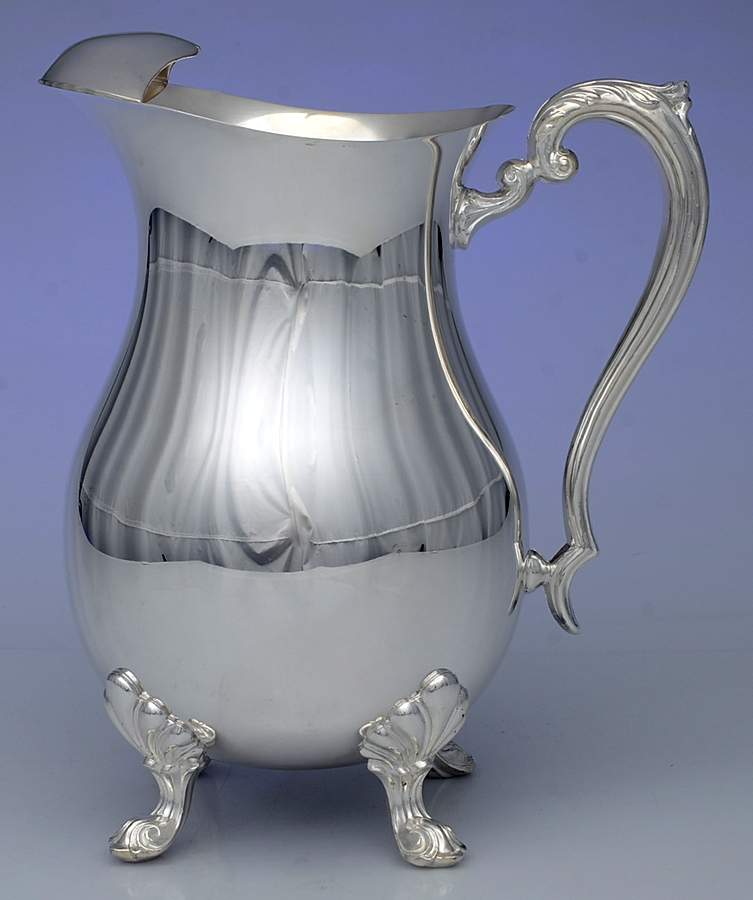2507 (Silverplate, Hollowware) Plated Water Pitcher with Ice Lip by F B Rogers-1
