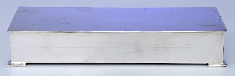 HFO372 (Silverplate, Hollowware) Jewelry Box with Hinged Lid by F B Rogers-1