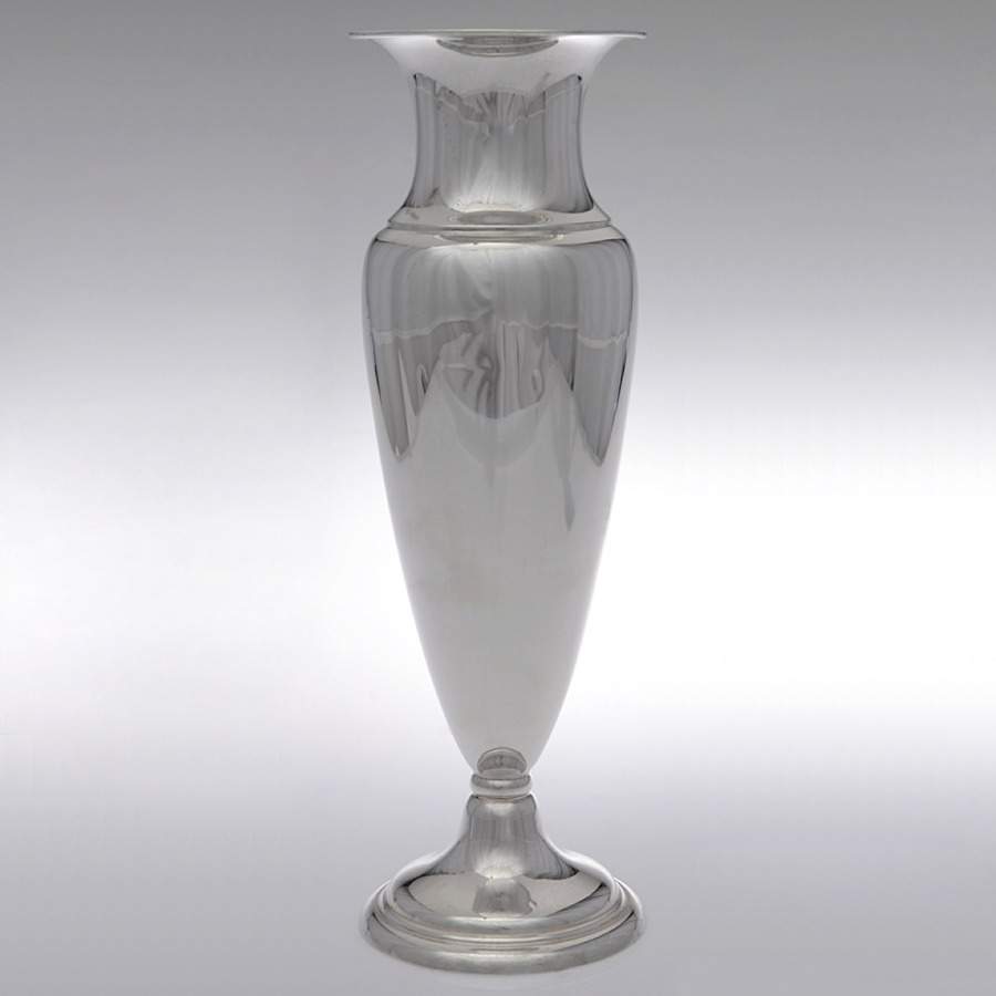 4018 (Sterling, Hollowware) 15" Trumpet Vase by Frank Smith-1
