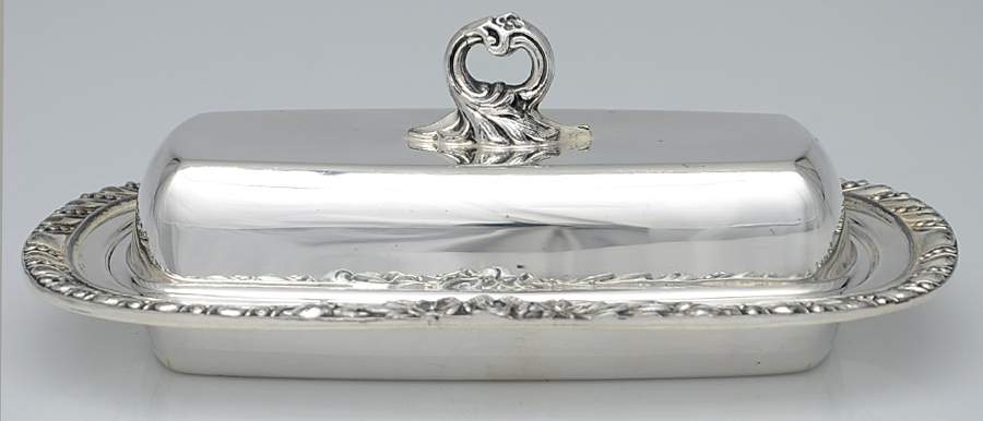 1911 (Silverplate, Hollowware) 1/4 Pound Covered Butter by F B Rogers-1