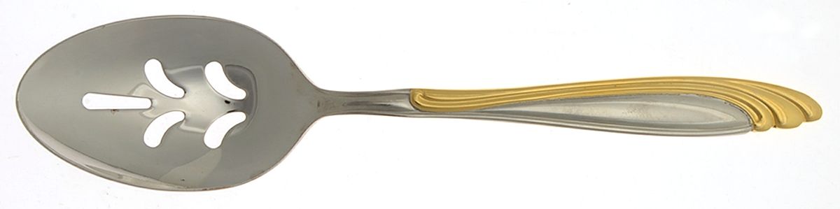 FTU13G (Stainless) Pierced Tablespoon (Serving Spoon) by Fortunoff-1