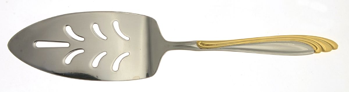 FTU13G (Stainless) Pierced All Stainless Pie Server by Fortunoff-1