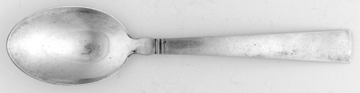 Acadia-Blok (Sterling, 1931) Dessert/Place Spoon by Georg Jensen (Denmark)-1