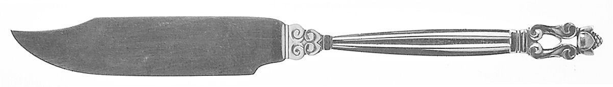 Acorn (Sterling, 1915) Individual Solid Fish Knife by Georg Jensen (Denmark)-1