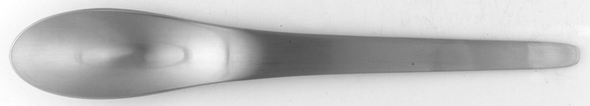 Arne Jacobsen (Stainless, Satin) Place/Oval Soup Spoon by Georg Jensen (Denmark)-1