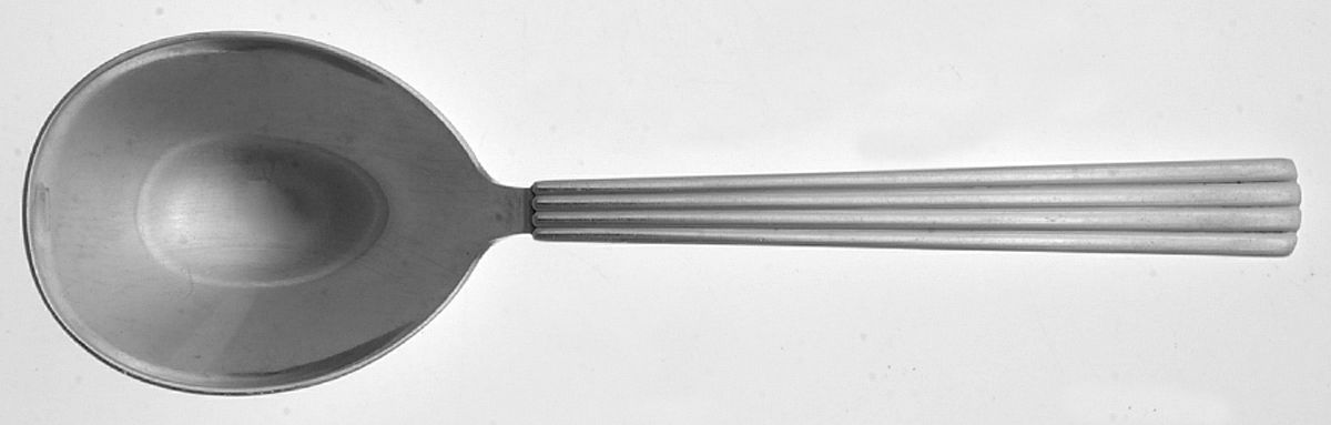 Bernadotte (Sterling, 1939) Old Style Oval Soup Spoon by Georg Jensen (Denmark)-1