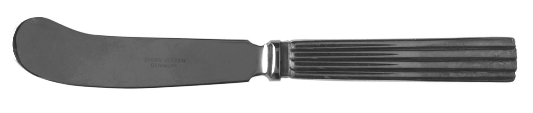 Bernadotte (Silverplate) Butter Spreader Hollow Hdl-Paddle/Stainless Blade by Georg Jensen (Denmark)-1
