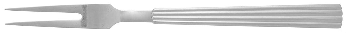 Bernadotte (Silverplate) Medium Solid Cold Meat Serving Fork by Georg Jensen (Denmark)-1