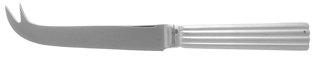Bernadotte (Silverplate) Cheese/Bar Knife Hollow Handle 2 Prong by Georg Jensen (Denmark)-1