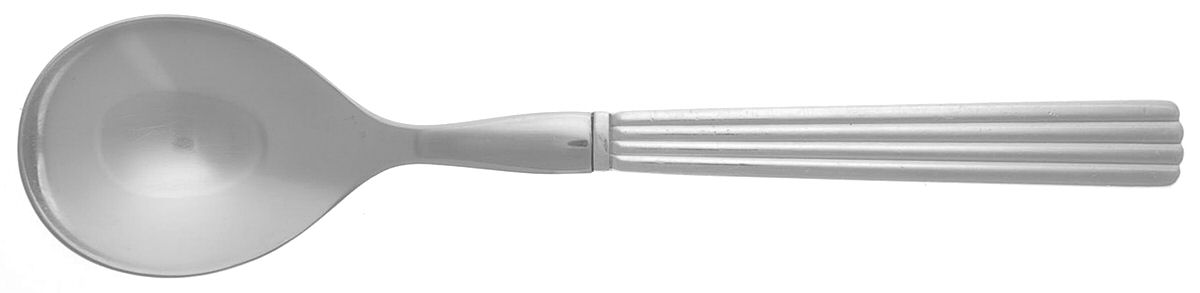 Bernadotte (Silverplate) Salad Servng Spoon with Stainless Bowl by Georg Jensen (Denmark)-1