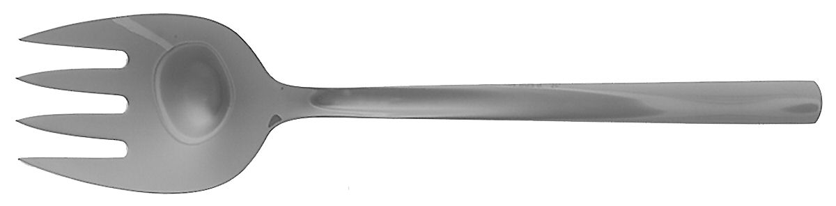 Bo Bonfils (Stainless) Solid Serving Fork by Georg Jensen (Denmark)-1