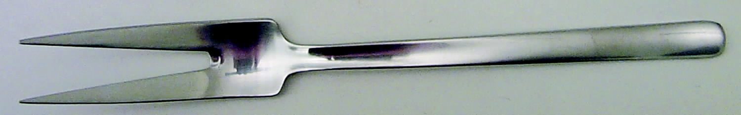 Bo Bonfils (Stainless) Large 2-Tine Cold Meat Serving Fork by Georg Jensen (Denmark)-1
