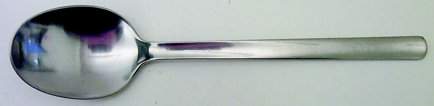 Bo Bonfils (Stainless) Solid Serving Spoon by Georg Jensen (Denmark)-1